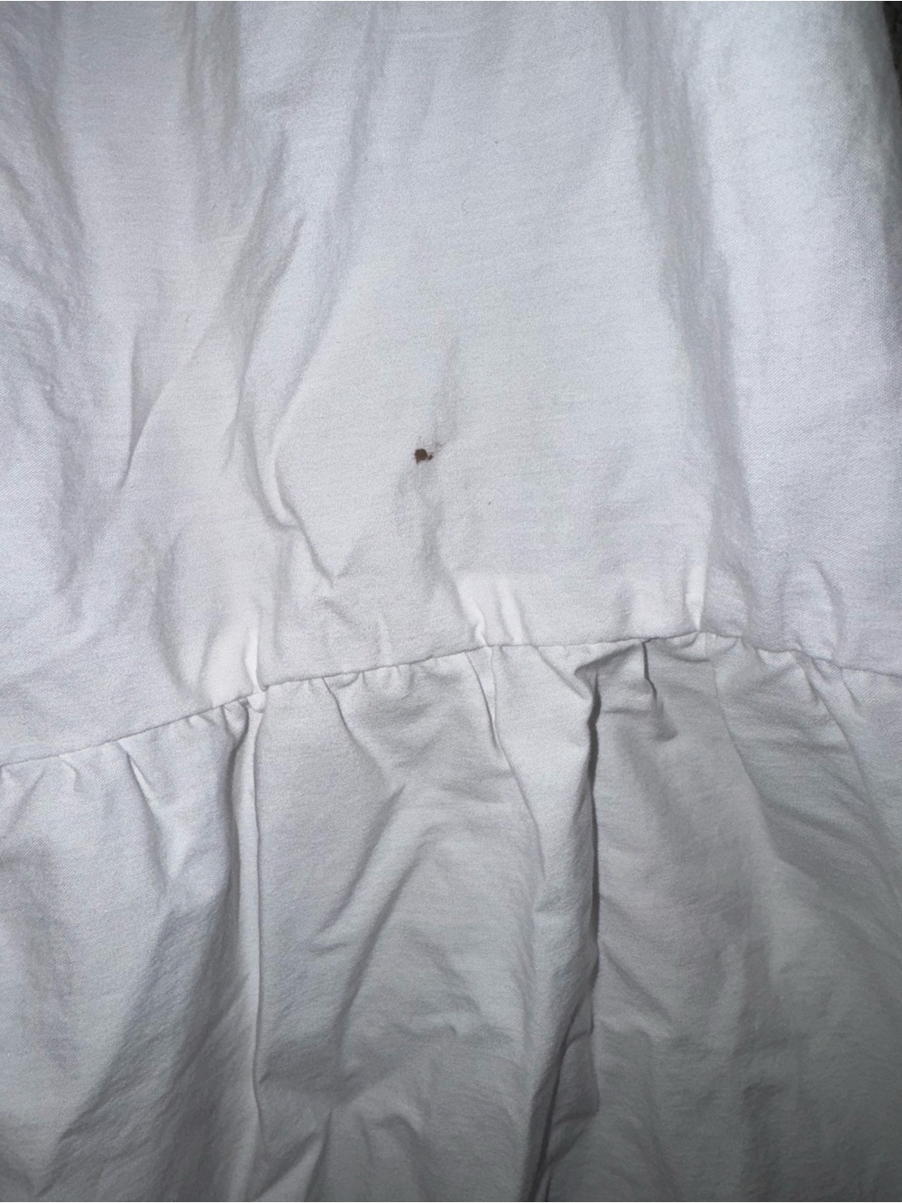 Danielle Bernstein White Tiered Poplin Smocked Bodice Puff Sleeve Midi Dress L - Picture 5 of 13